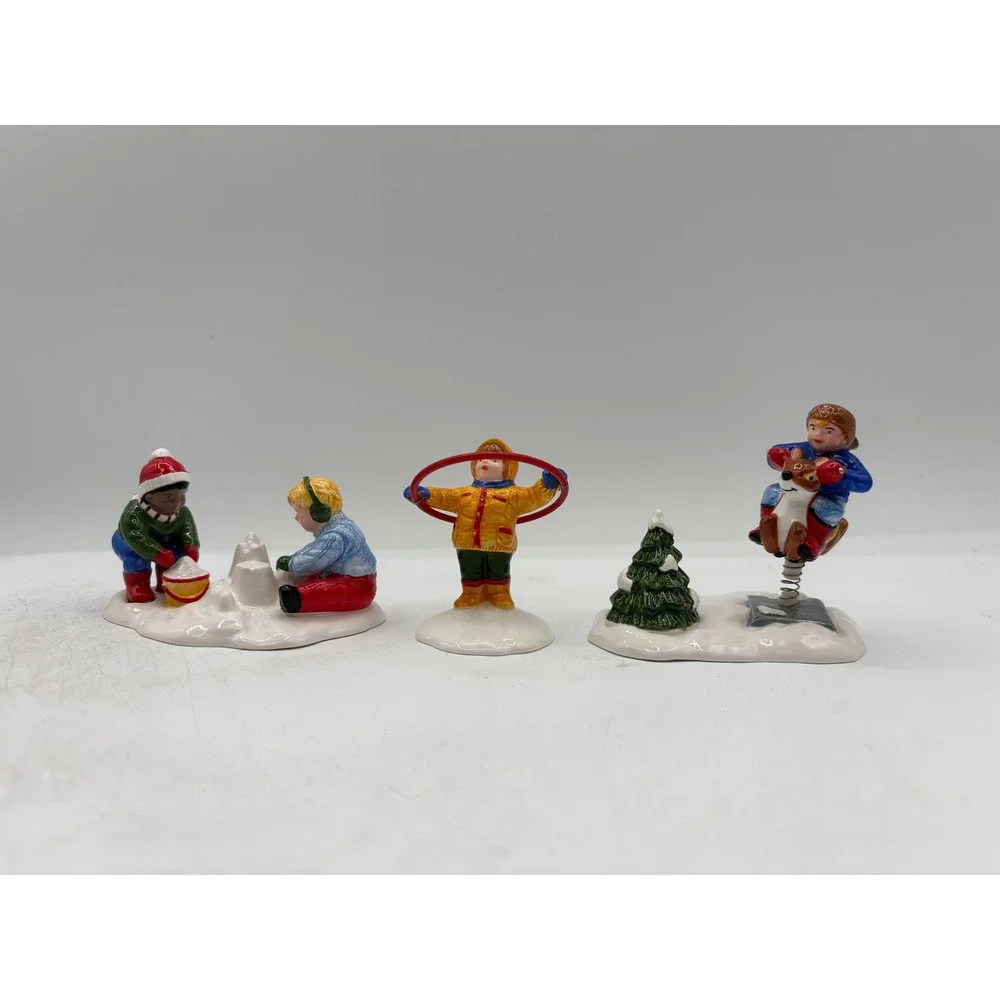 Department 56 1995 Vintage Original Snow Village Frosty Playtime Set of 3 54860